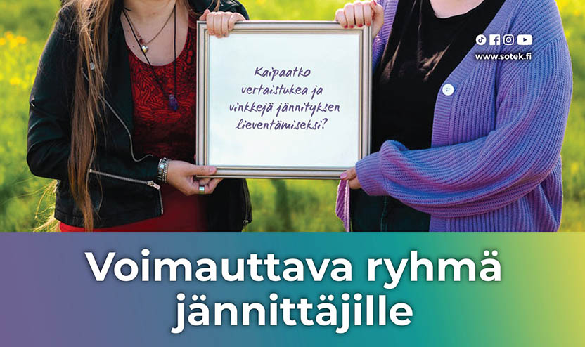 Haluatko löytää keinoja jännittämisen tunteen kanssa pärjäämiseen? Tule mukaan voimauttavaan ryhmään