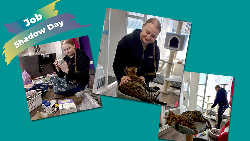 Job Shadow Day tarjosi Sannille tilaisuuden päästä tutustumaan unelmiensa työhön